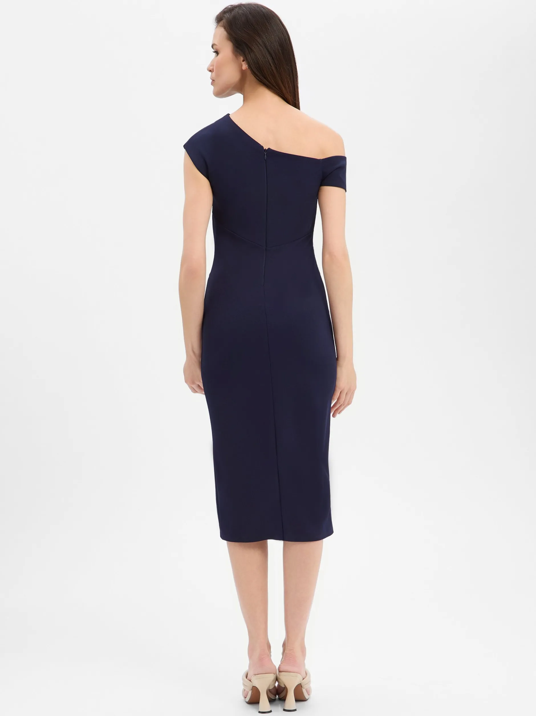 Lipsy Damen Abendkleid in marine - Ärmel: ohne Arm