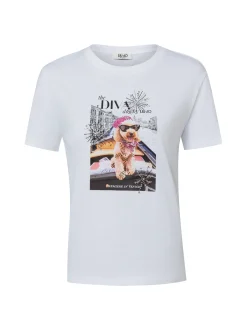 Liu Jo Collection Damen T-Shirt in weiß pink