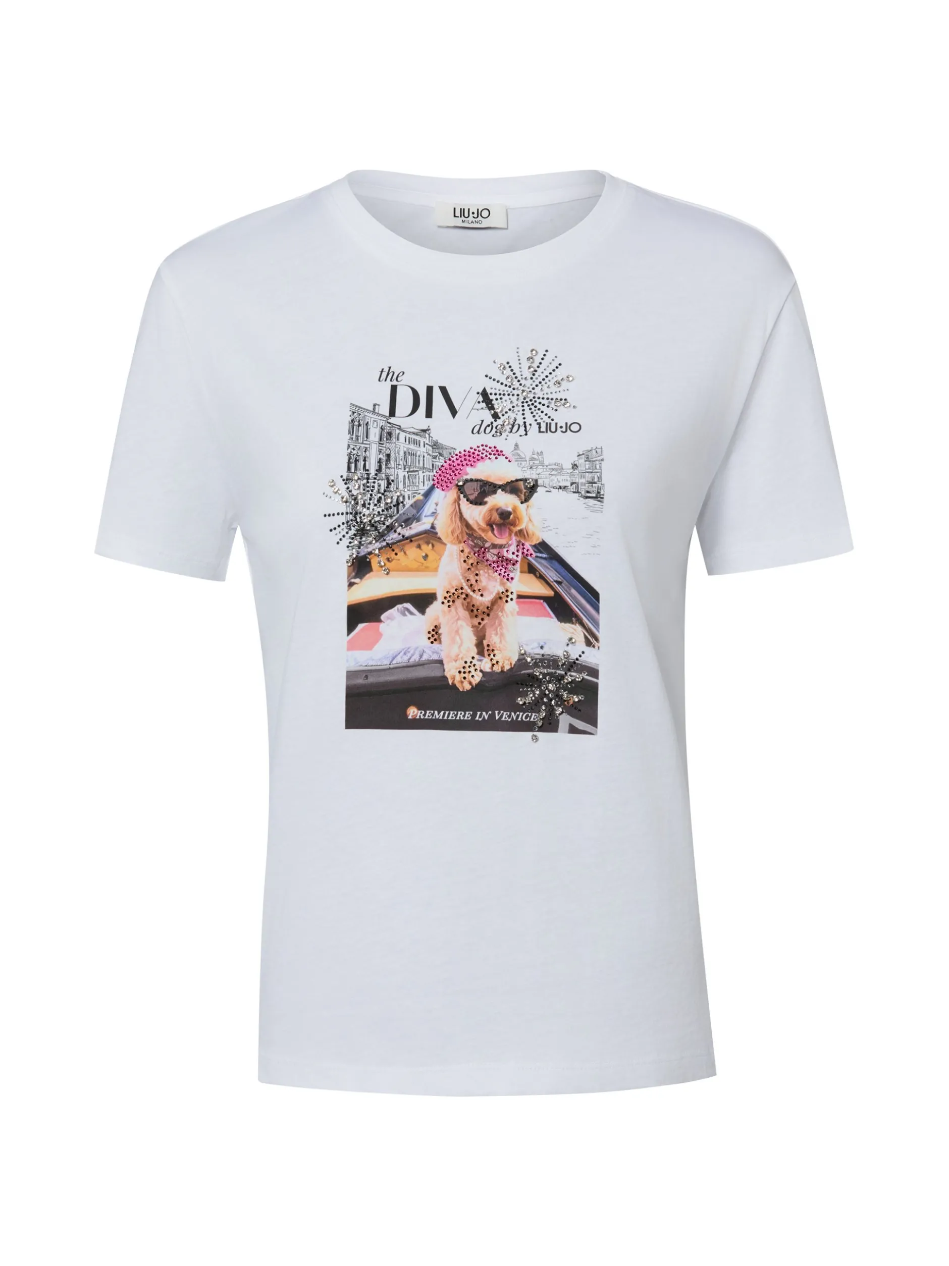 Liu Jo Collection Damen T-Shirt in weiß pink