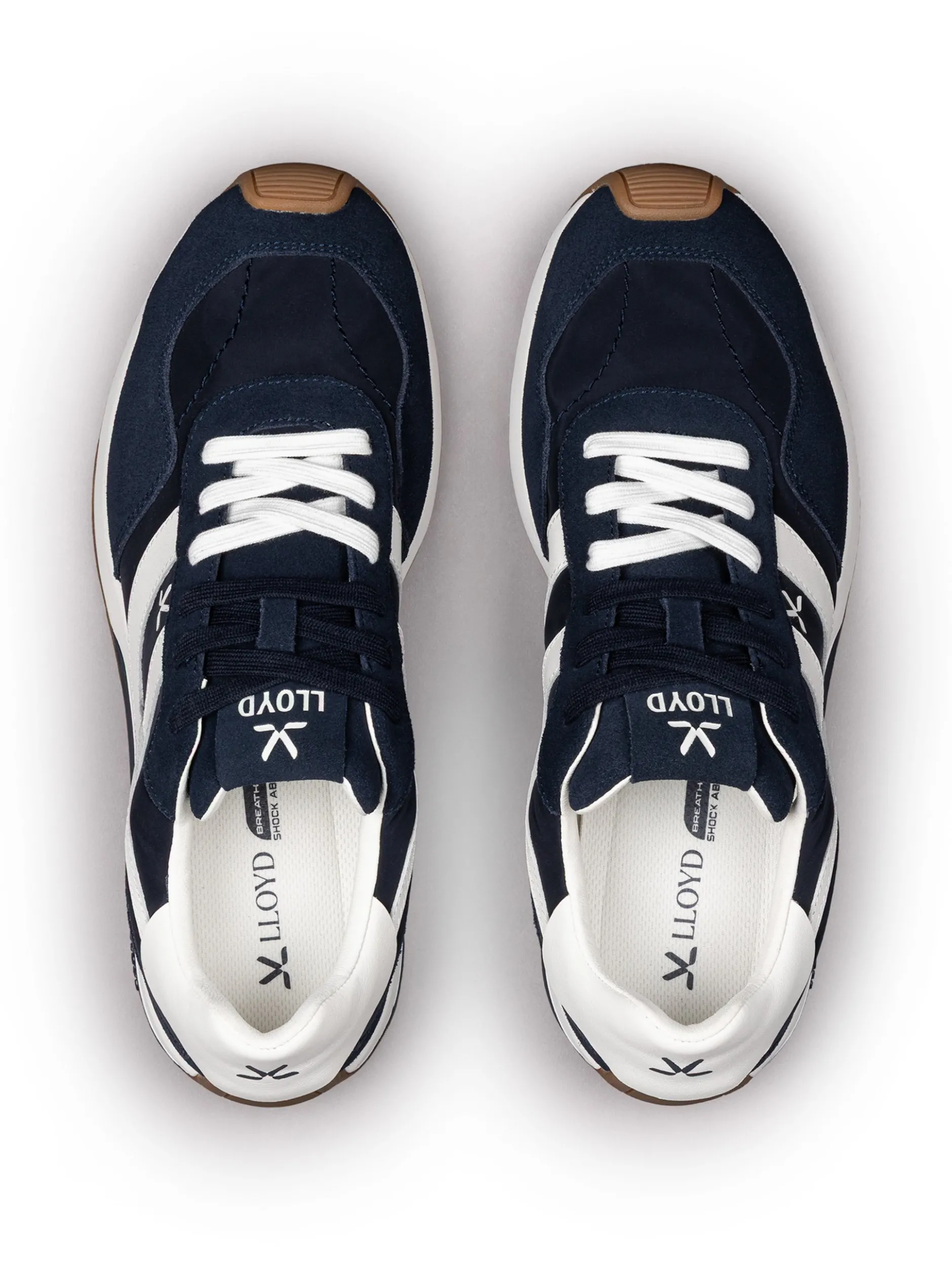 Lloyd Herren Sneaker - STRADO in blau weiß - 0 cm Absatz