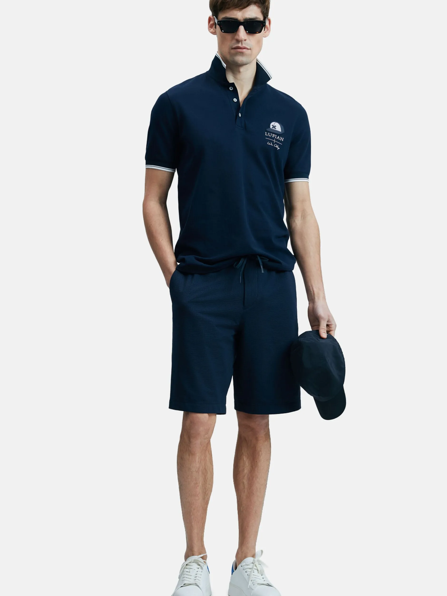 Lufian Herren Poloshirt - SANDOR in blau