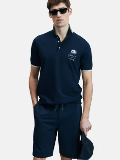 Lufian Herren Poloshirt - SANDOR in blau