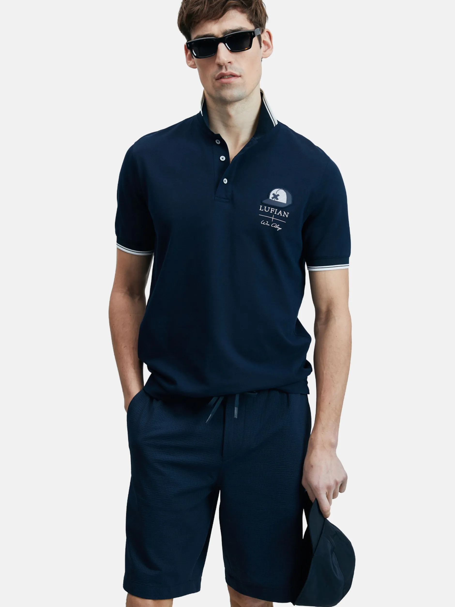 Lufian Herren Poloshirt - SANDOR in blau