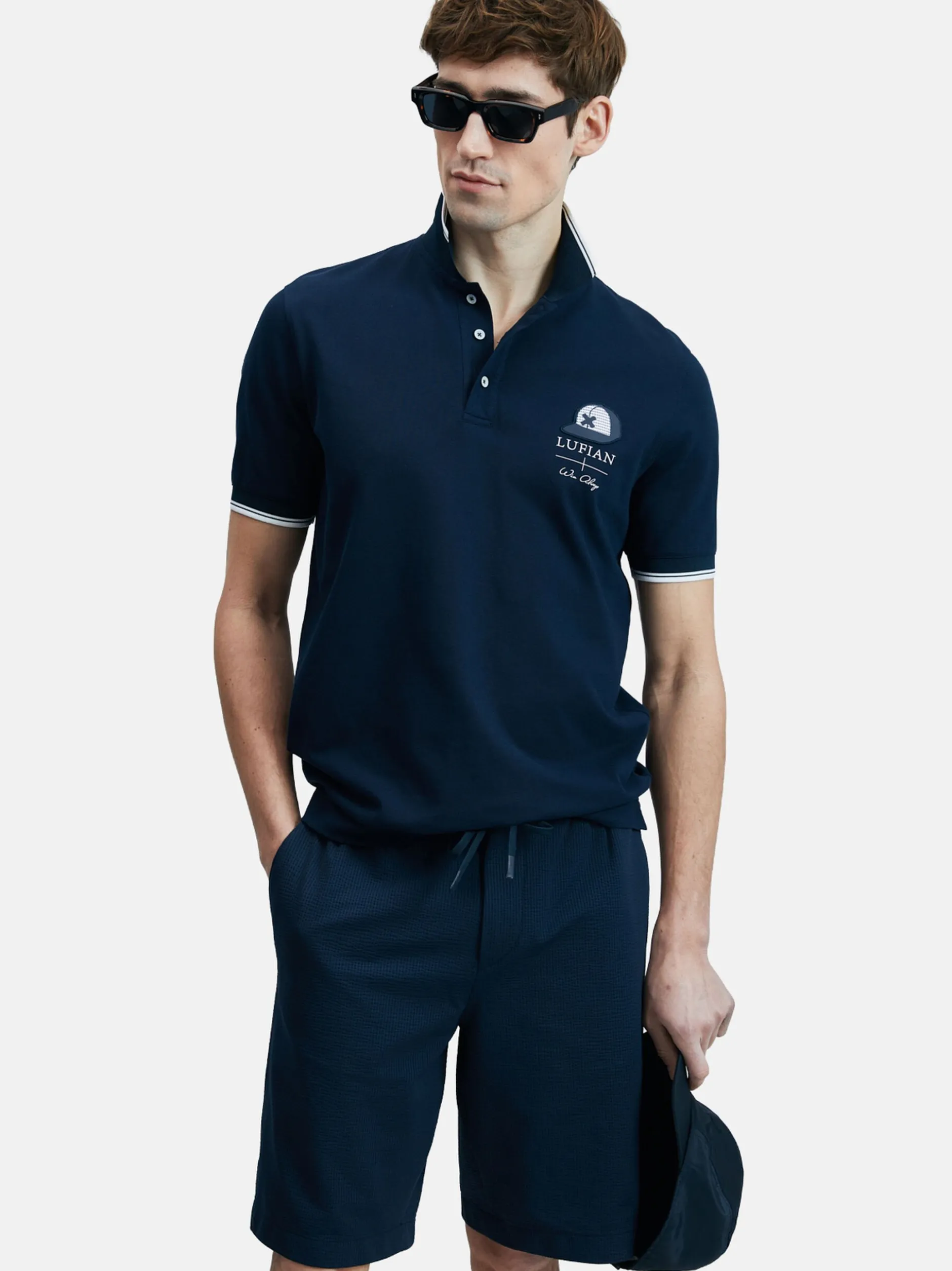 Lufian Herren Poloshirt - SANDOR in blau