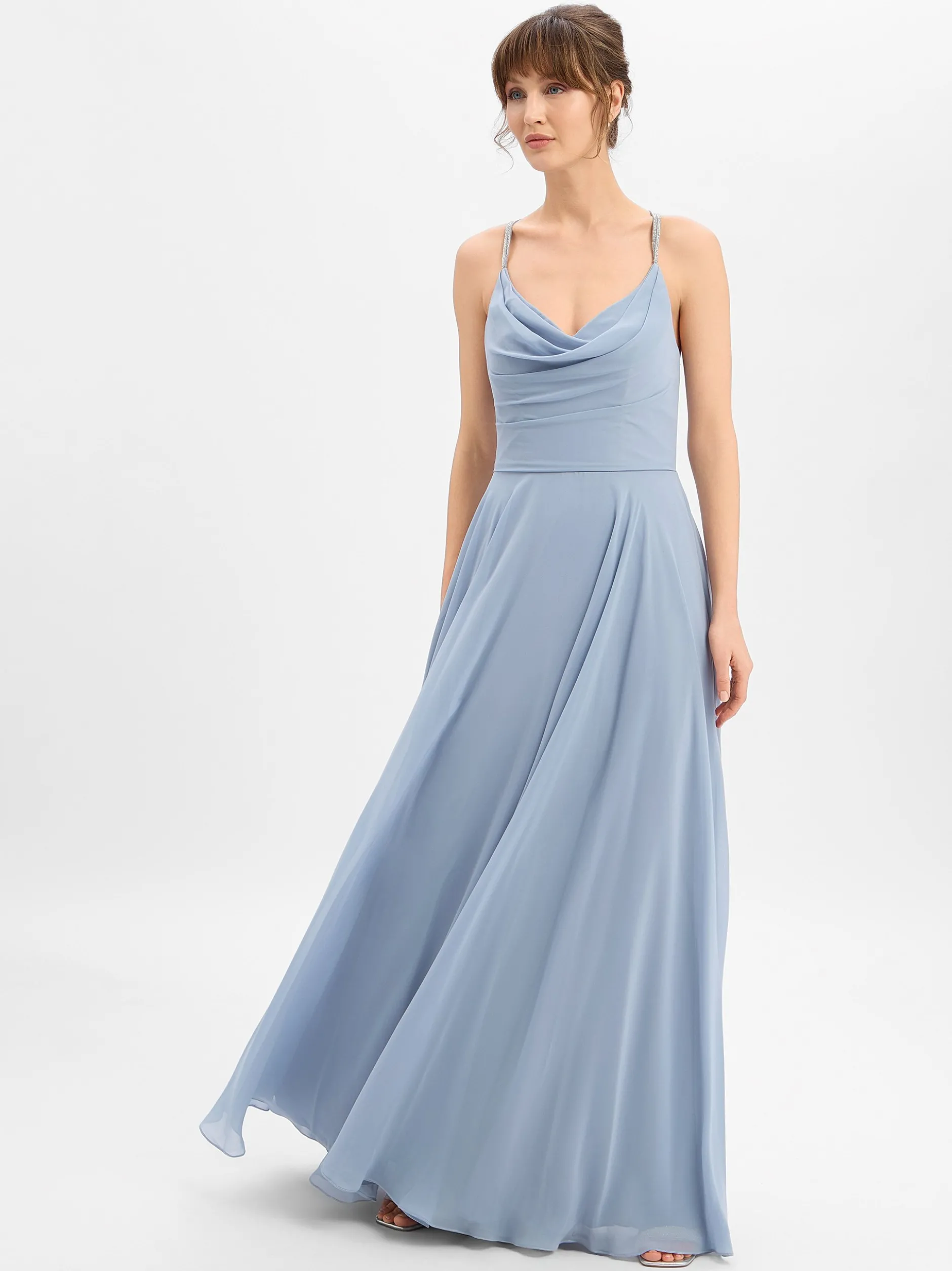 Luxuar Fashion Damen Abendkleid in hellblau