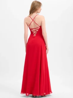 Luxuar Fashion Damen Abendkleid in rot - Ärmel: ohne Arm