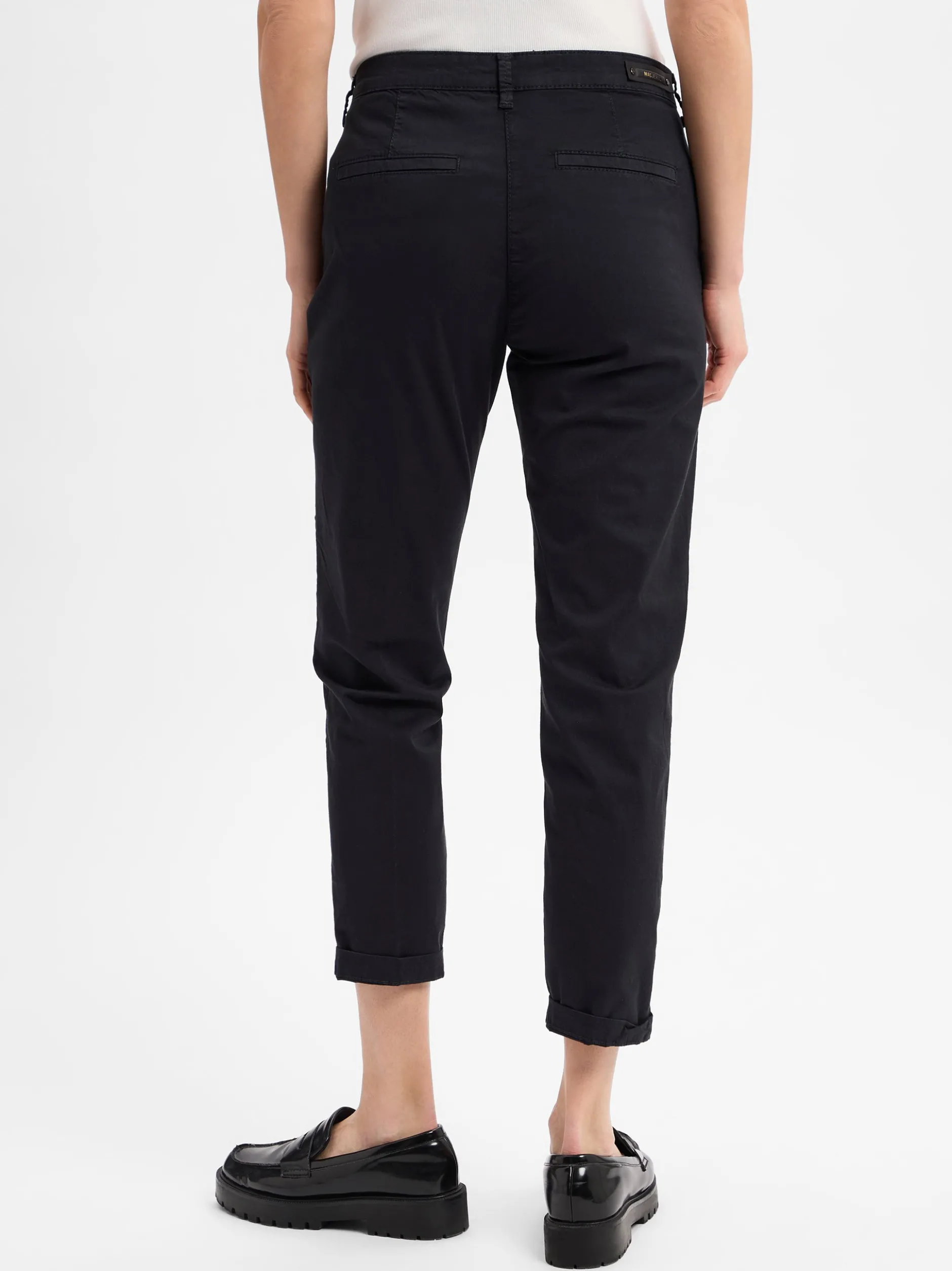 MAC Damen Hose - Chino in marine - Länge: verkürzt