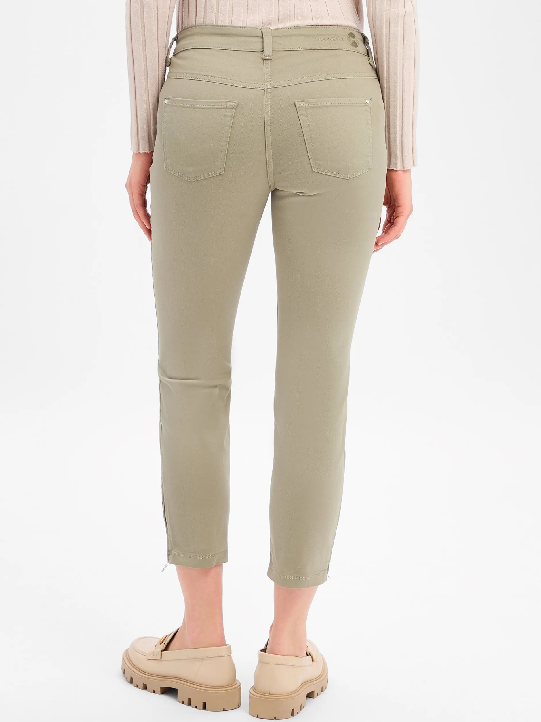 MAC Damen Jeans - Dream Chic in khaki - Länge: verkürzt