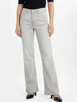 MAC Damen Jeans - Dream Wide in hellgrau - Länge: lang