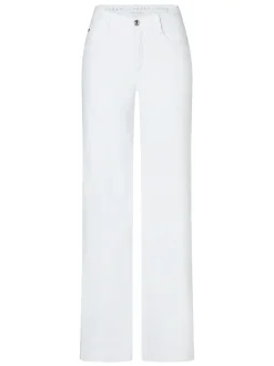 MAC Damen Jeans - Dream Wide in weiß - Länge: lang