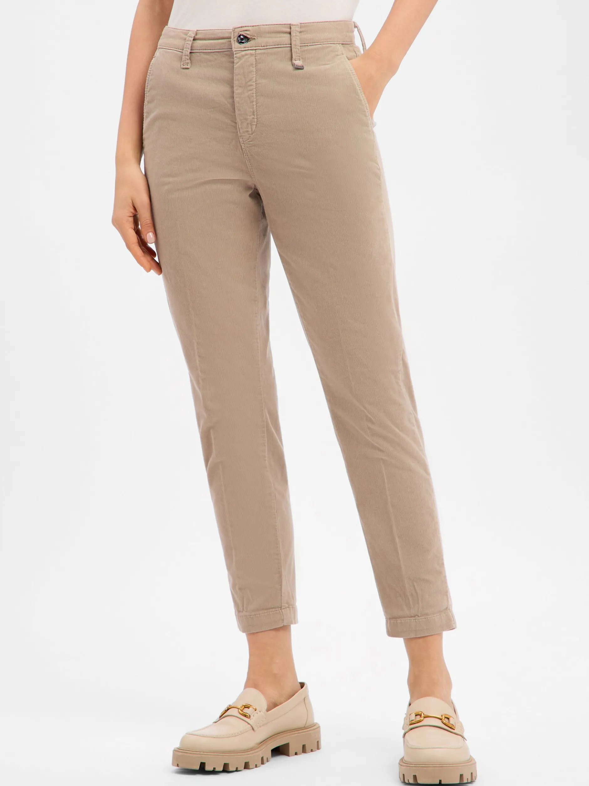MAC Damen Stoffhose - Chino turn up in melange