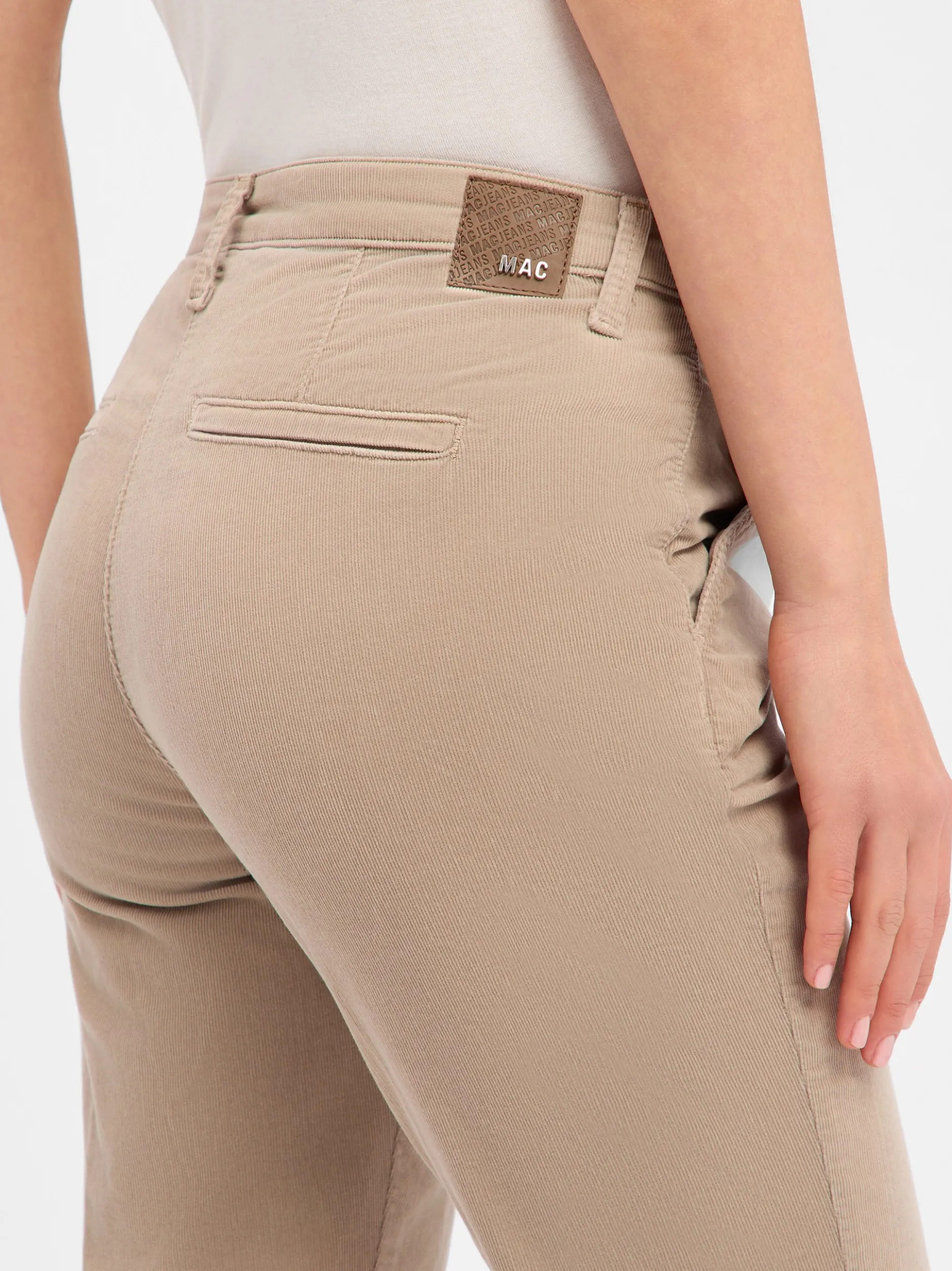 MAC Damen Stoffhose - Chino turn up in melange