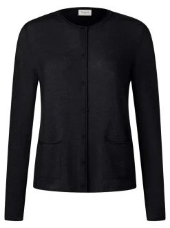 MAERZ Damen Strickjacke aus Merino in schwarz