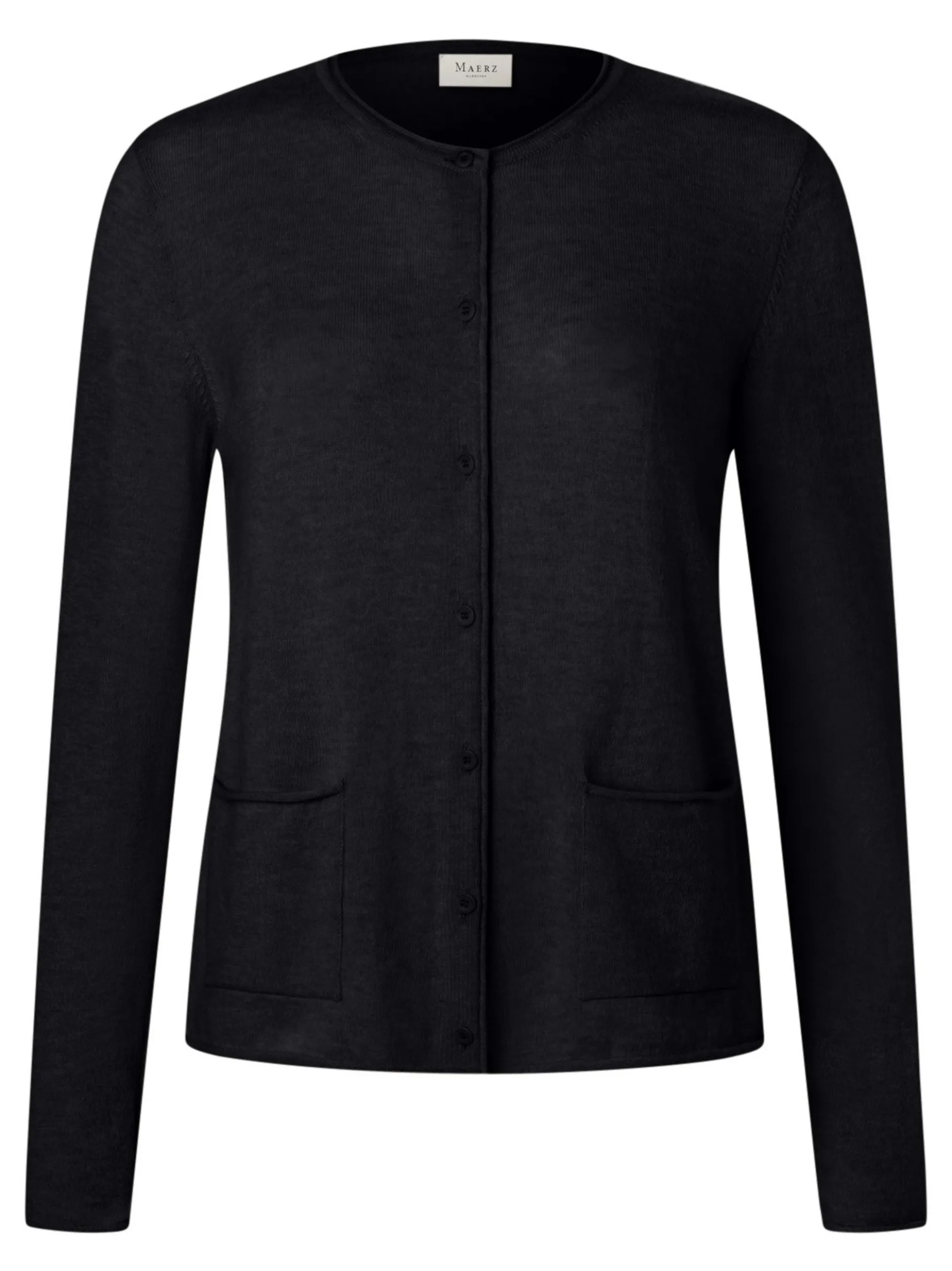 MAERZ Damen Strickjacke aus Merino in schwarz