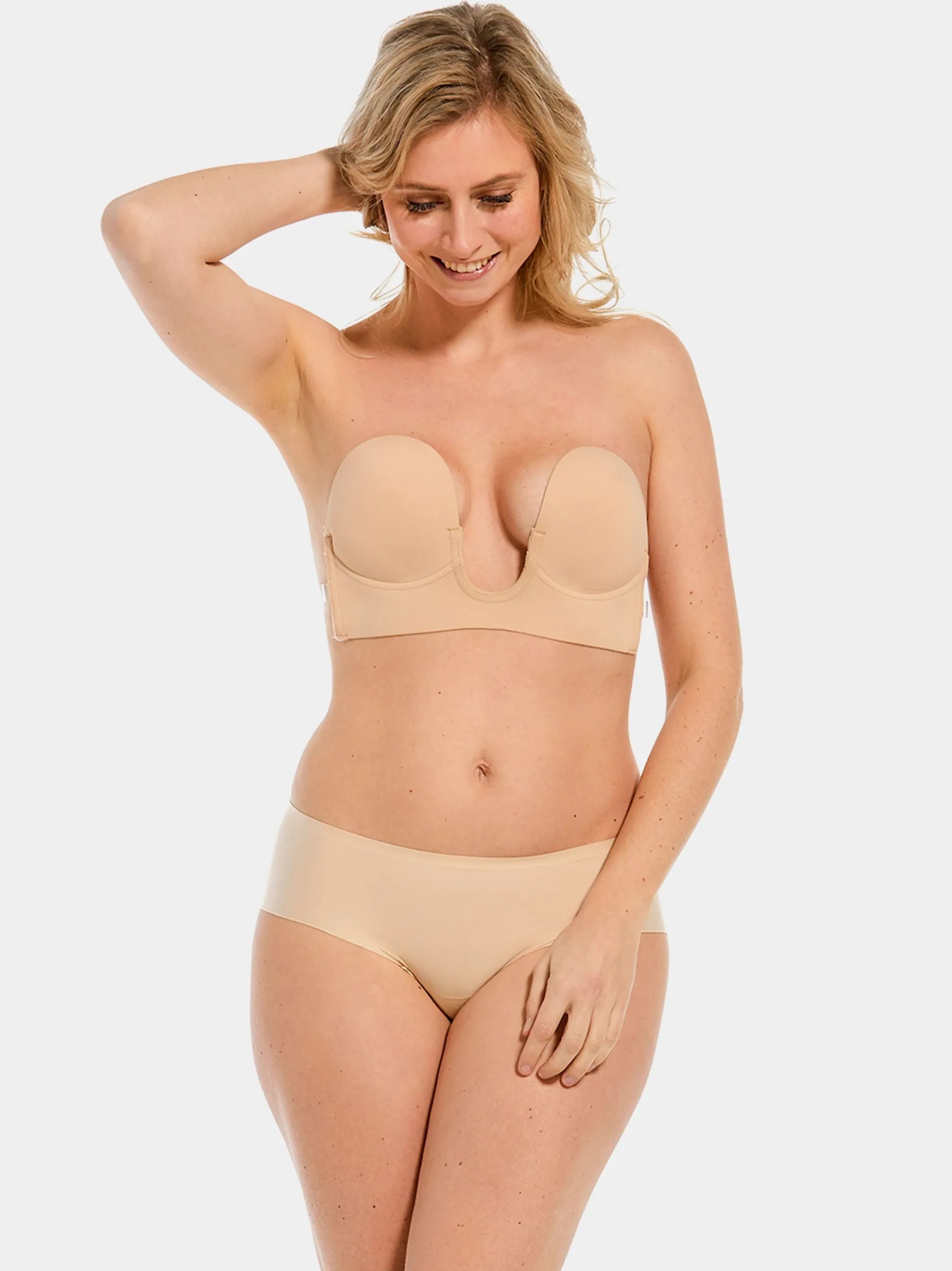 MAGIC Bodyfashion Damen Klebe-BH - Push-up - Luve Bra in beige