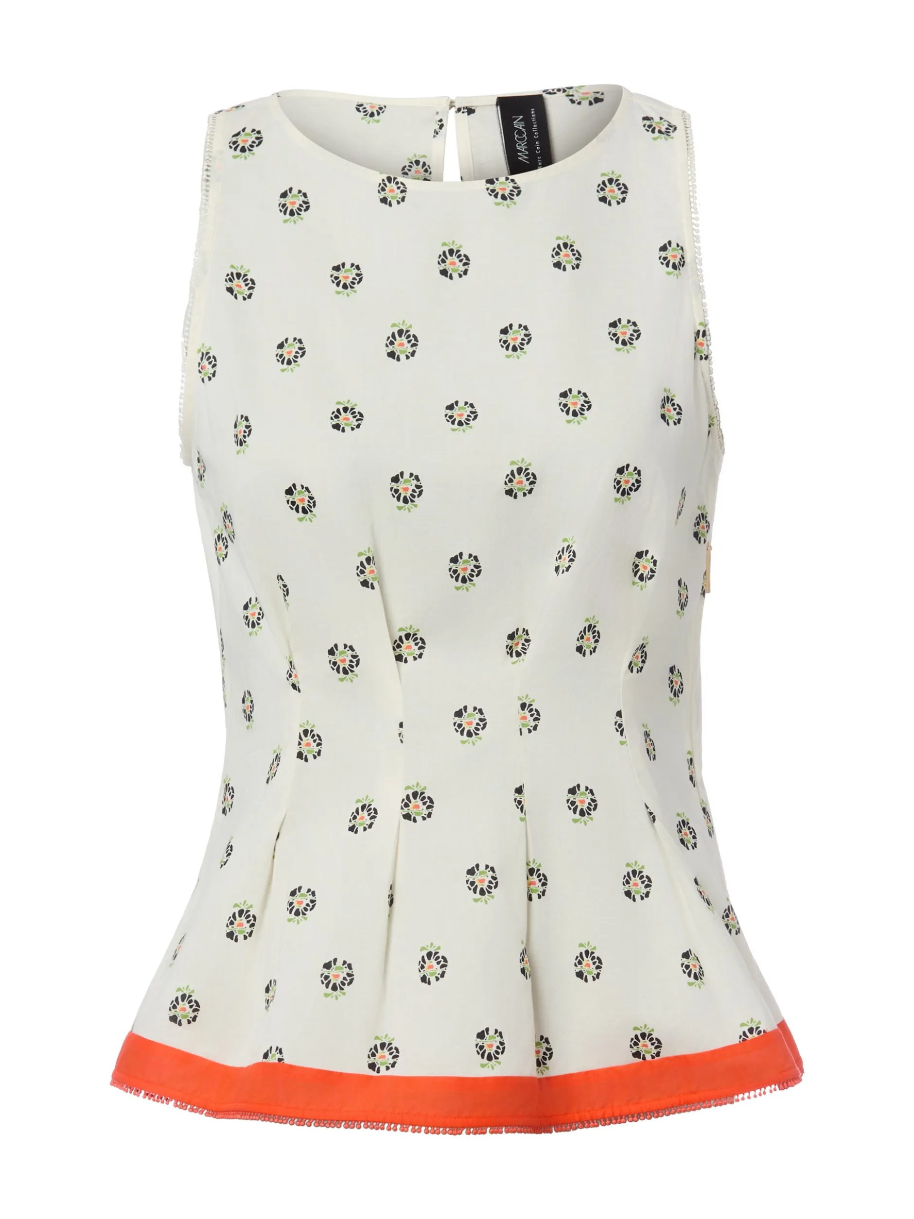 Marc Cain Collections Damen Blusentop in weiß orange