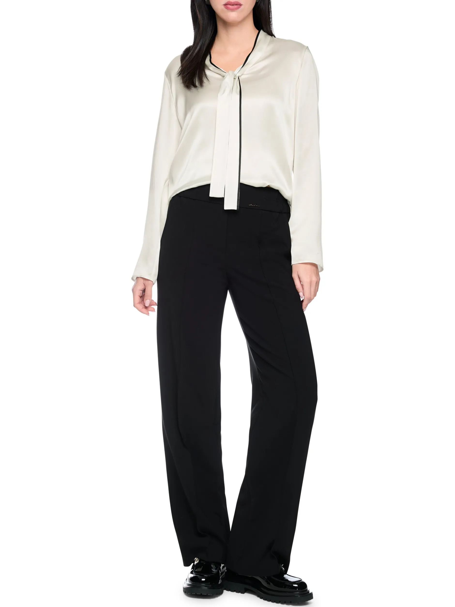 Marc Cain Collections Damen Seidenbluse in ecru