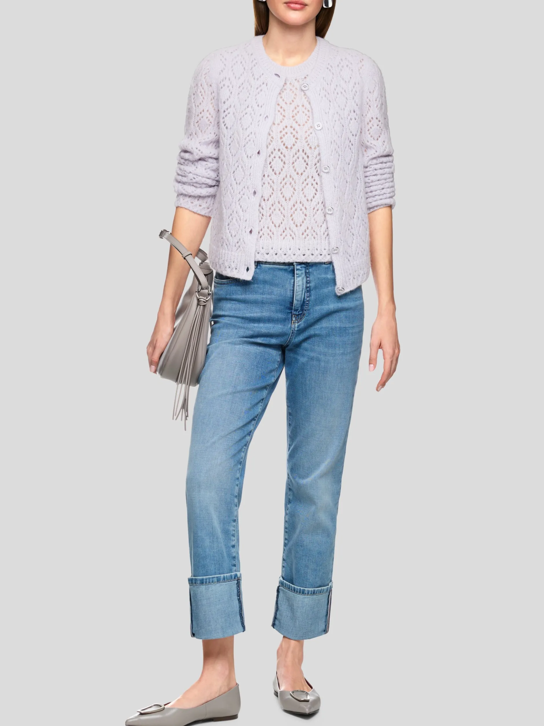 Marc Cain Damen Cardigan in lila