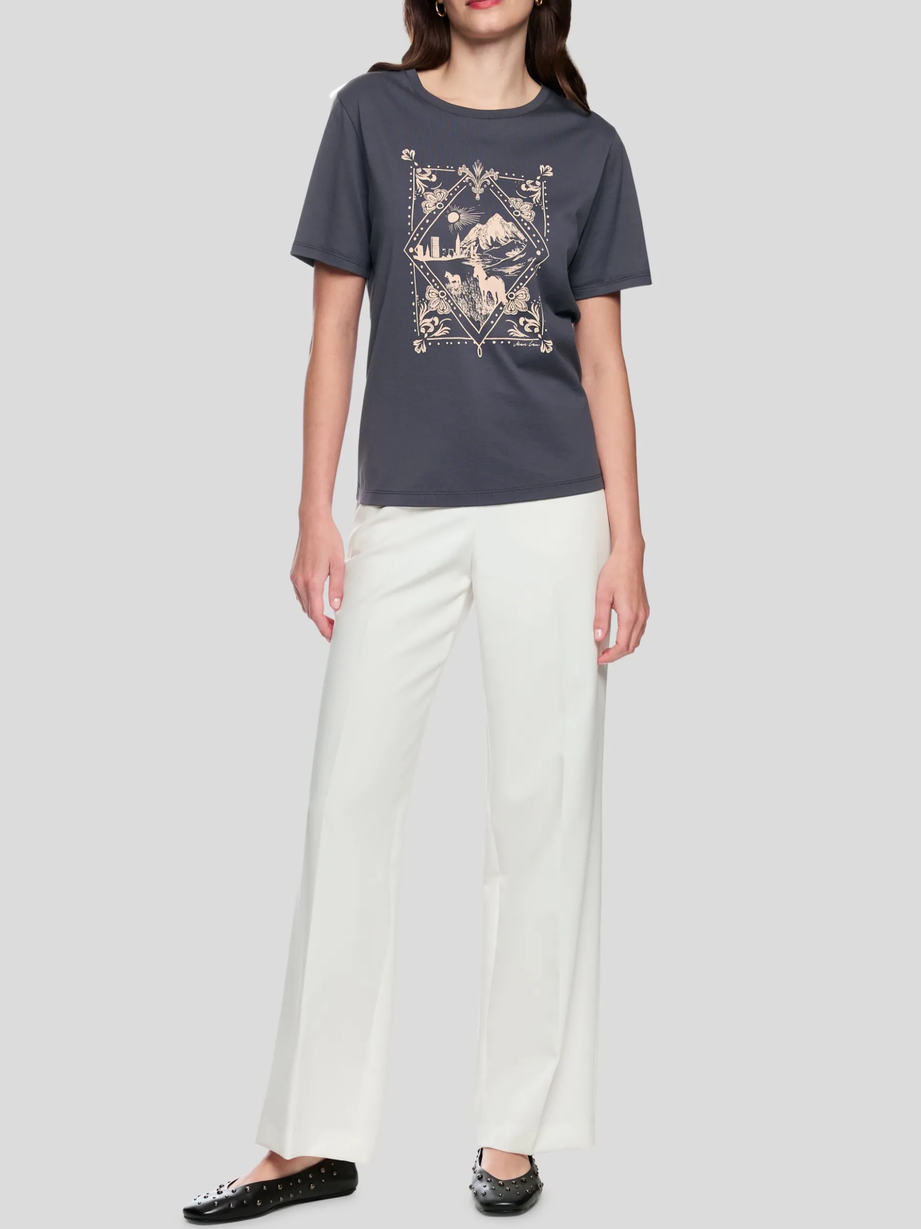 Marc Cain Damen T-Shirt in grau