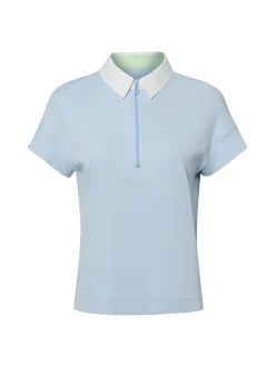 Marc Cain Sports Damen Poloshirt in hellblau weiß