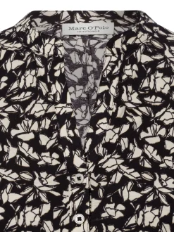 Marc O'Polo Damen Blusenhirt in schwarz ecru