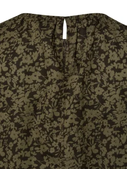 Marc O'Polo Damen Blusentop in khaki braun