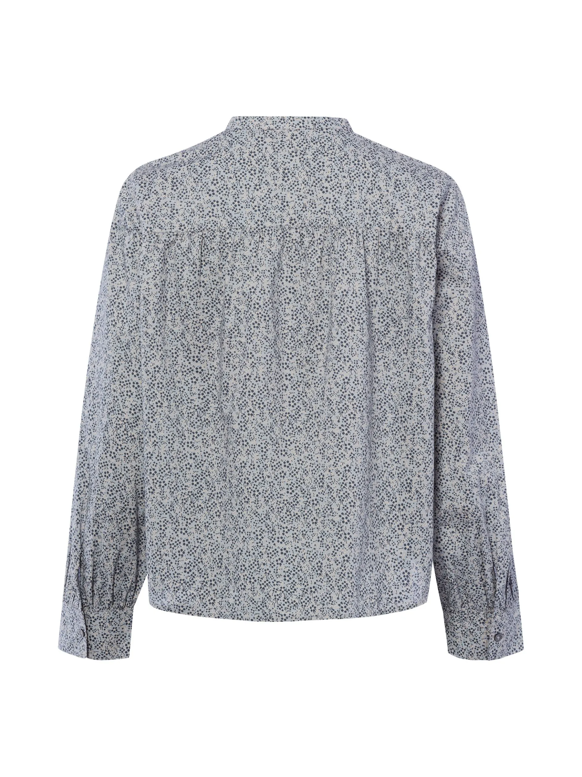 Marc O'Polo Damen Hemdbluse in hellgrau mehrfarbig