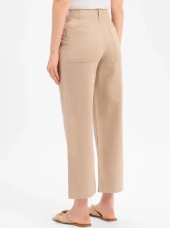 Marc O'Polo Damen Hose in beige - Länge: verkürzt