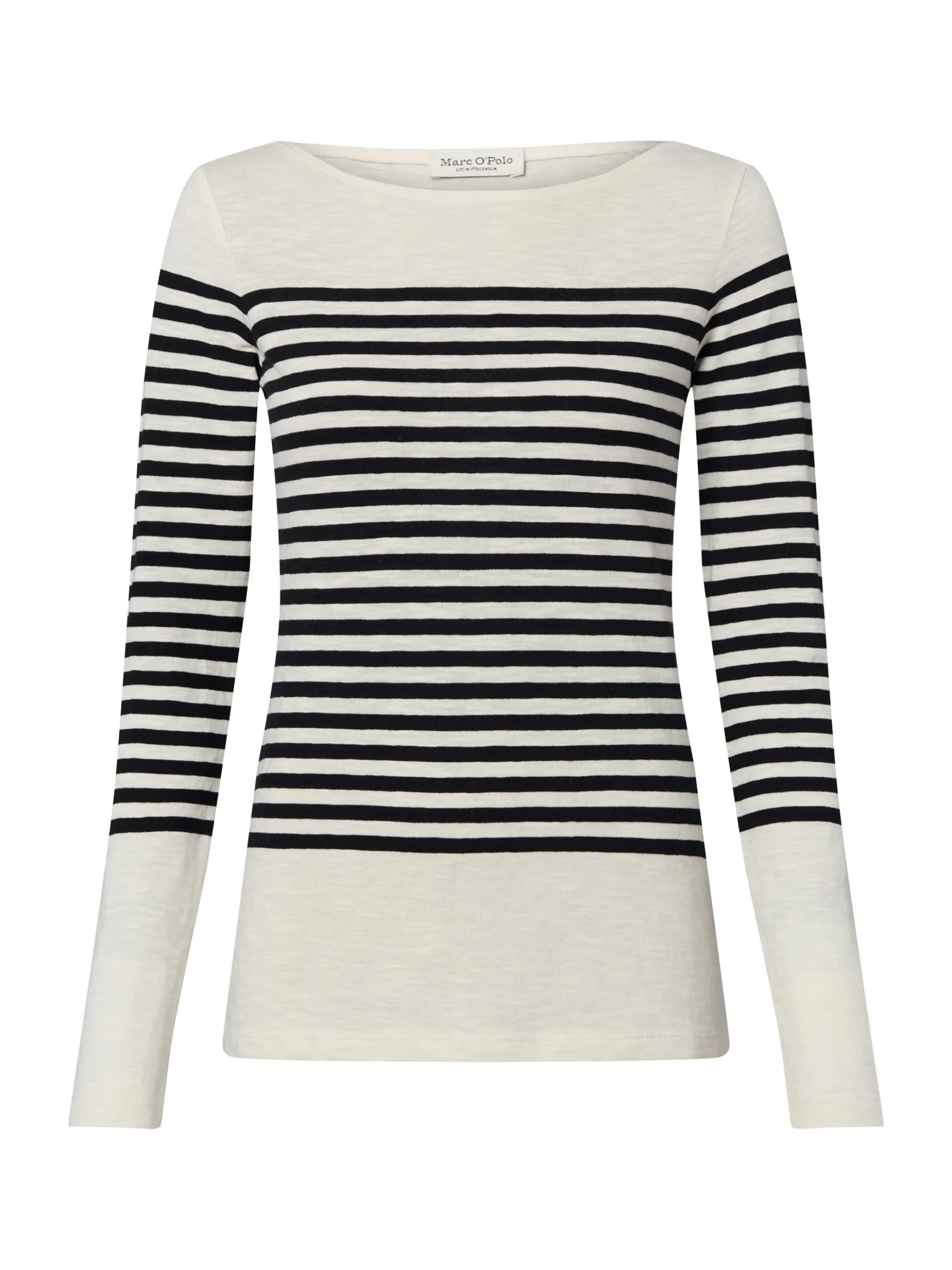 Marc O'Polo Damen Langarmshirt in ecru schwarz
