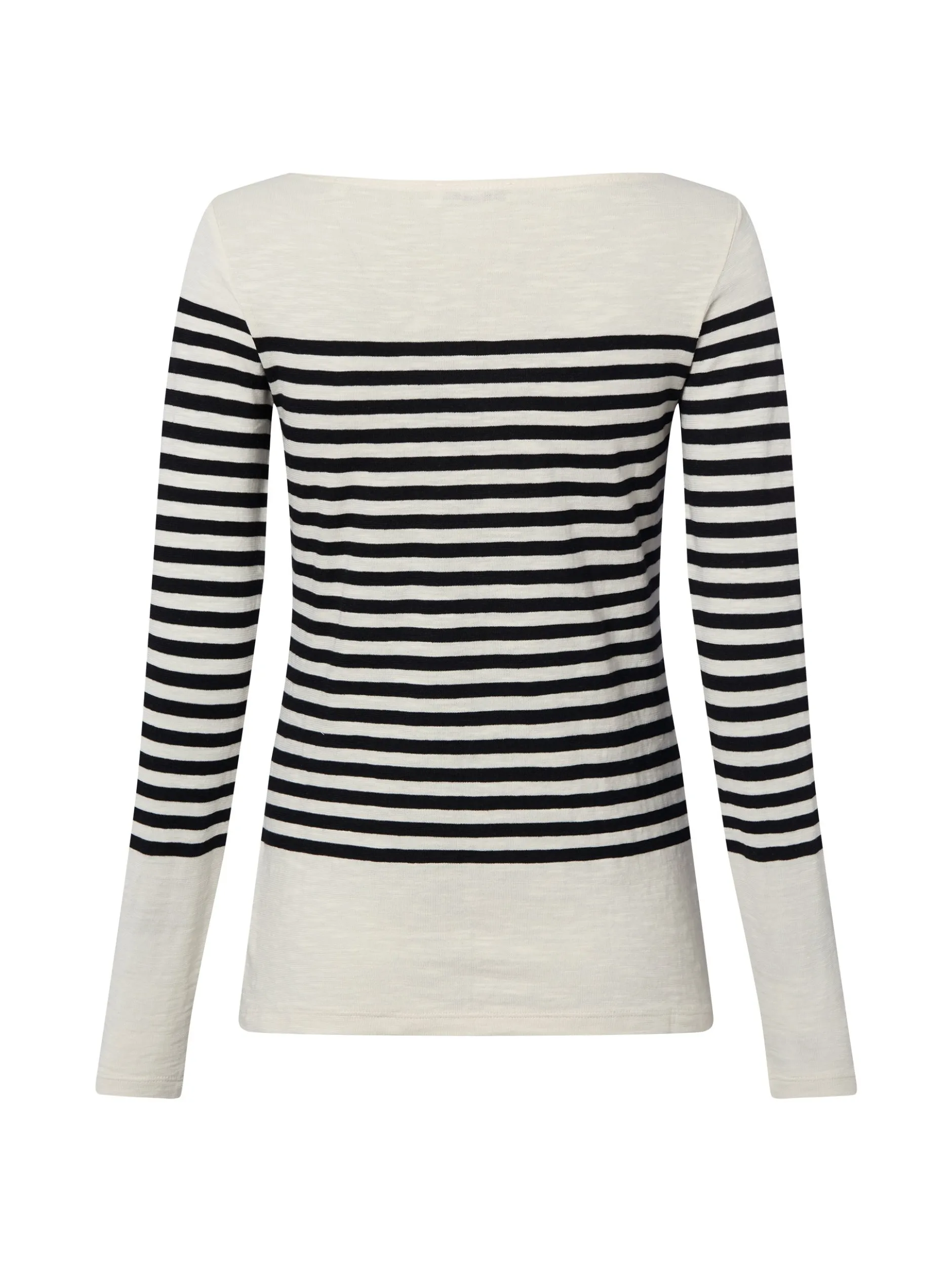 Marc O'Polo Damen Langarmshirt in ecru schwarz