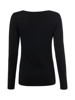 Marc O'Polo Damen Langarmshirt in schwarz