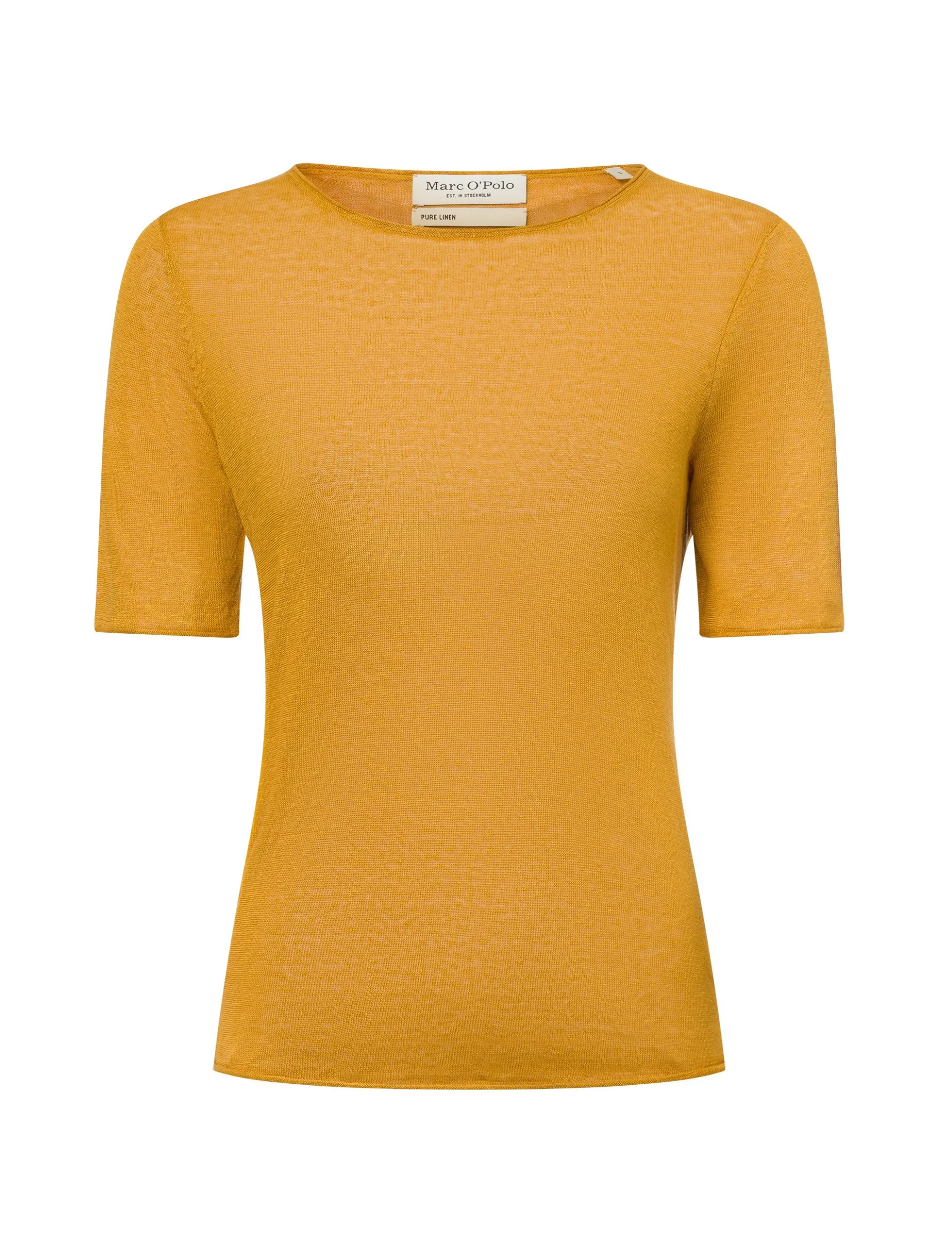 Marc O'Polo Damen Leinen T-Shirt in gelb