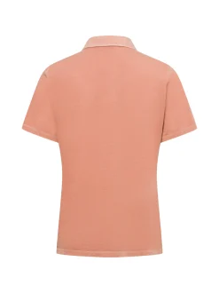 Marc O'Polo Damen Poloshirt in aprikot - Ärmel: kurzarm