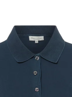 Marc O'Polo Damen Poloshirt in marine - Ärmel: kurzarm