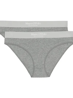 Marc O'Polo Damen Slip - Iconic Rib in grau