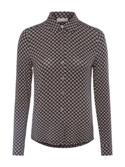 Marc O'Polo Damen Stretchbluse in schoko rosa