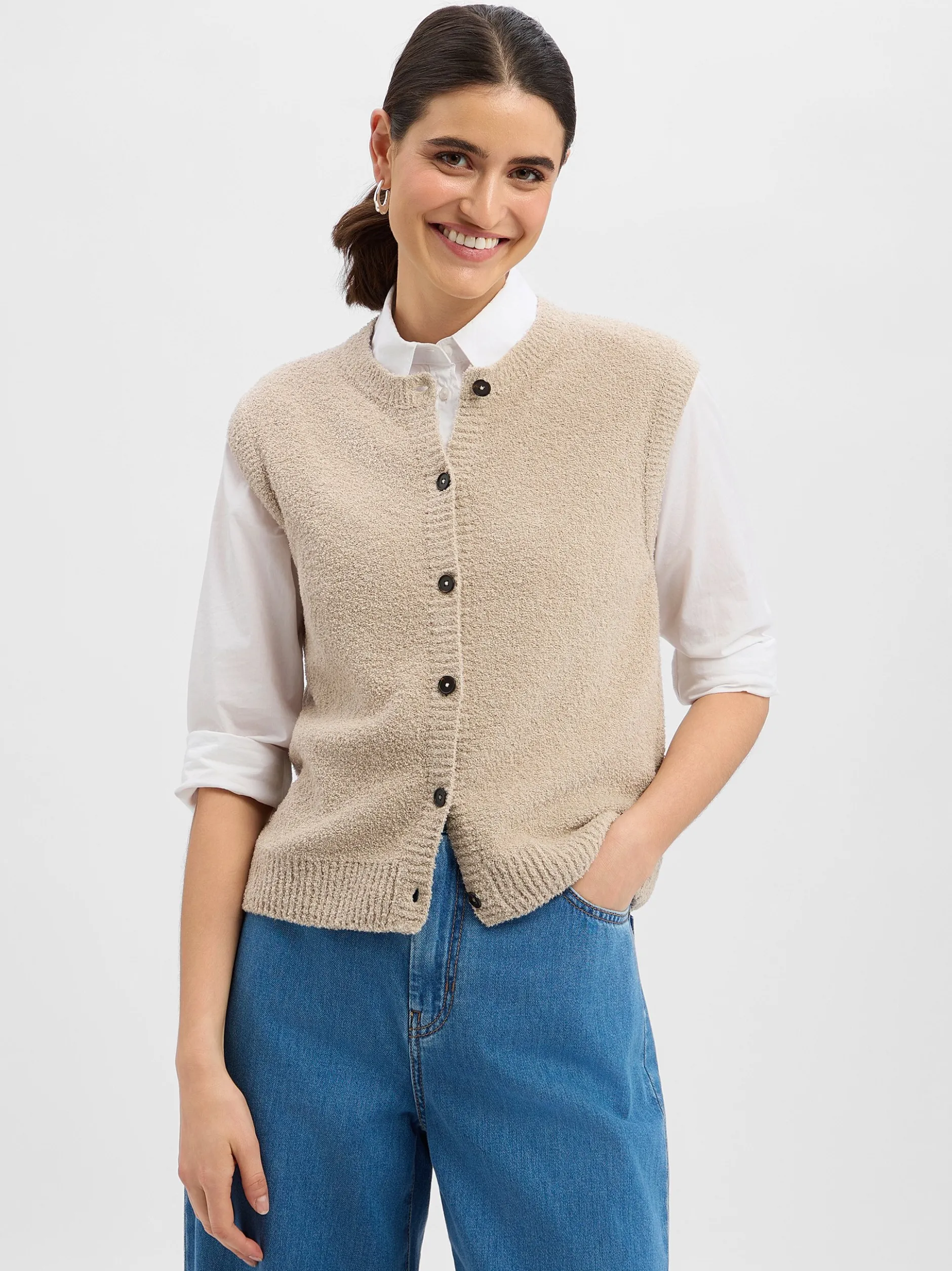 Marc O'Polo Damen Weste in melange