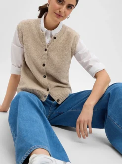 Marc O'Polo Damen Weste in melange