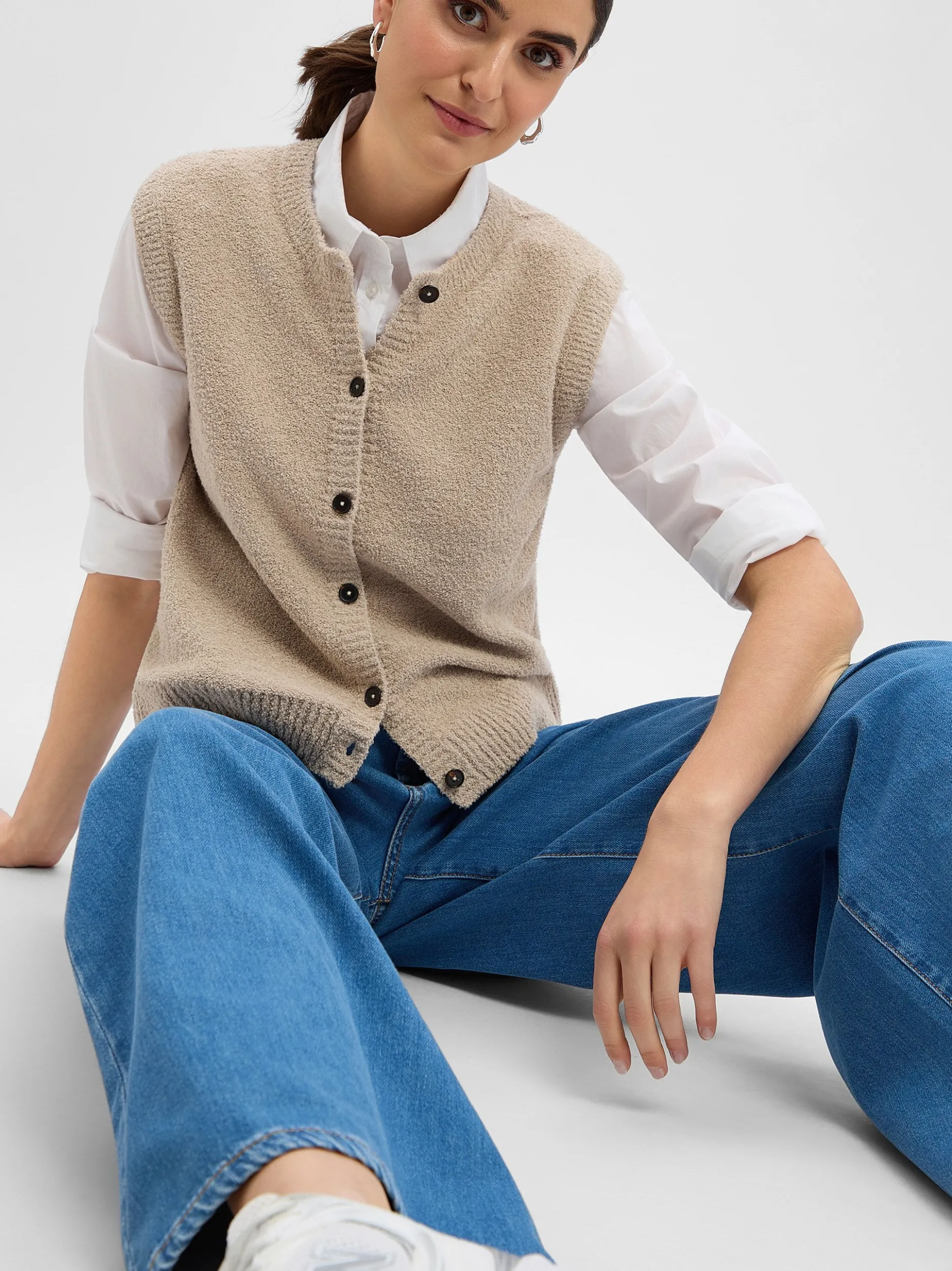 Marc O'Polo Damen Weste in melange