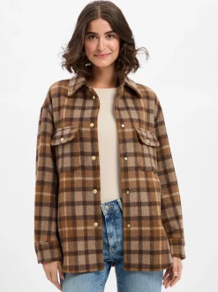 Marc O'Polo Damen Wolljacke in braun