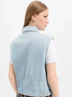 Marc O'Polo Denim Damen Jeansweste in bleached