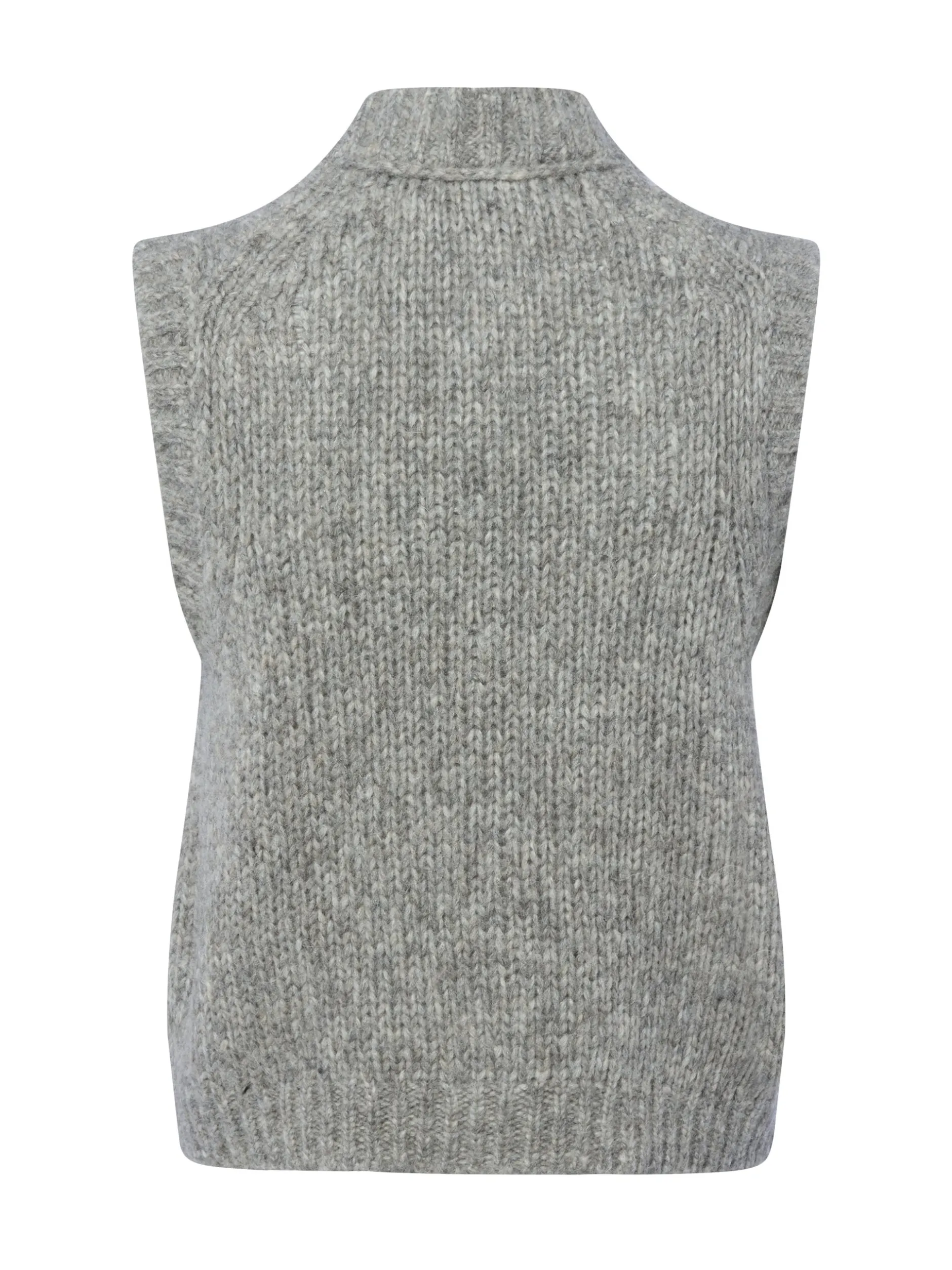 Marc O'Polo Denim Damen Strickweste mit Alpaka-Anteil in grau