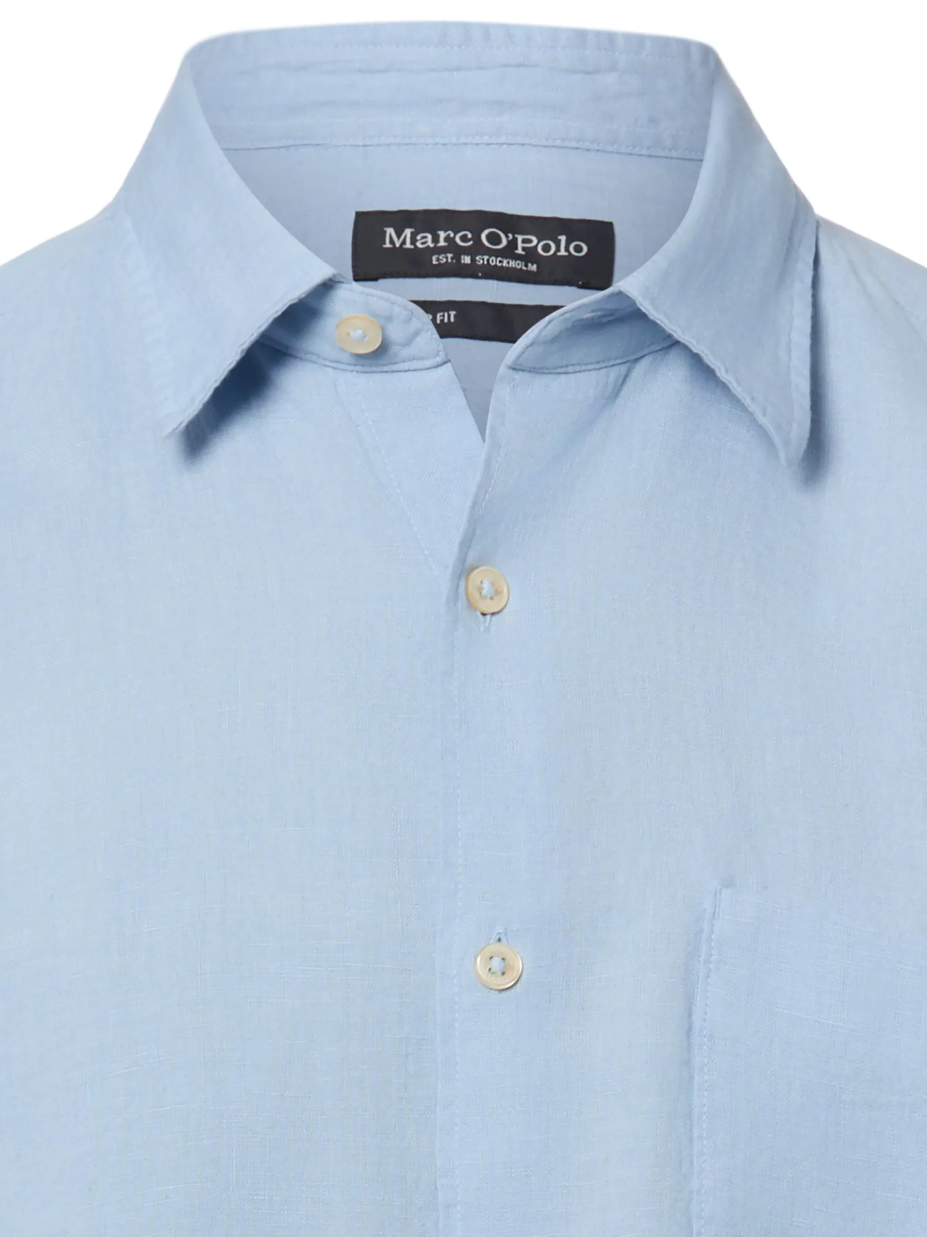 Marc O'Polo Herren Leinenhemd in hellblau