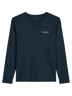 Marc O'Polo Herren Longsleeve - Mix N Match in blau