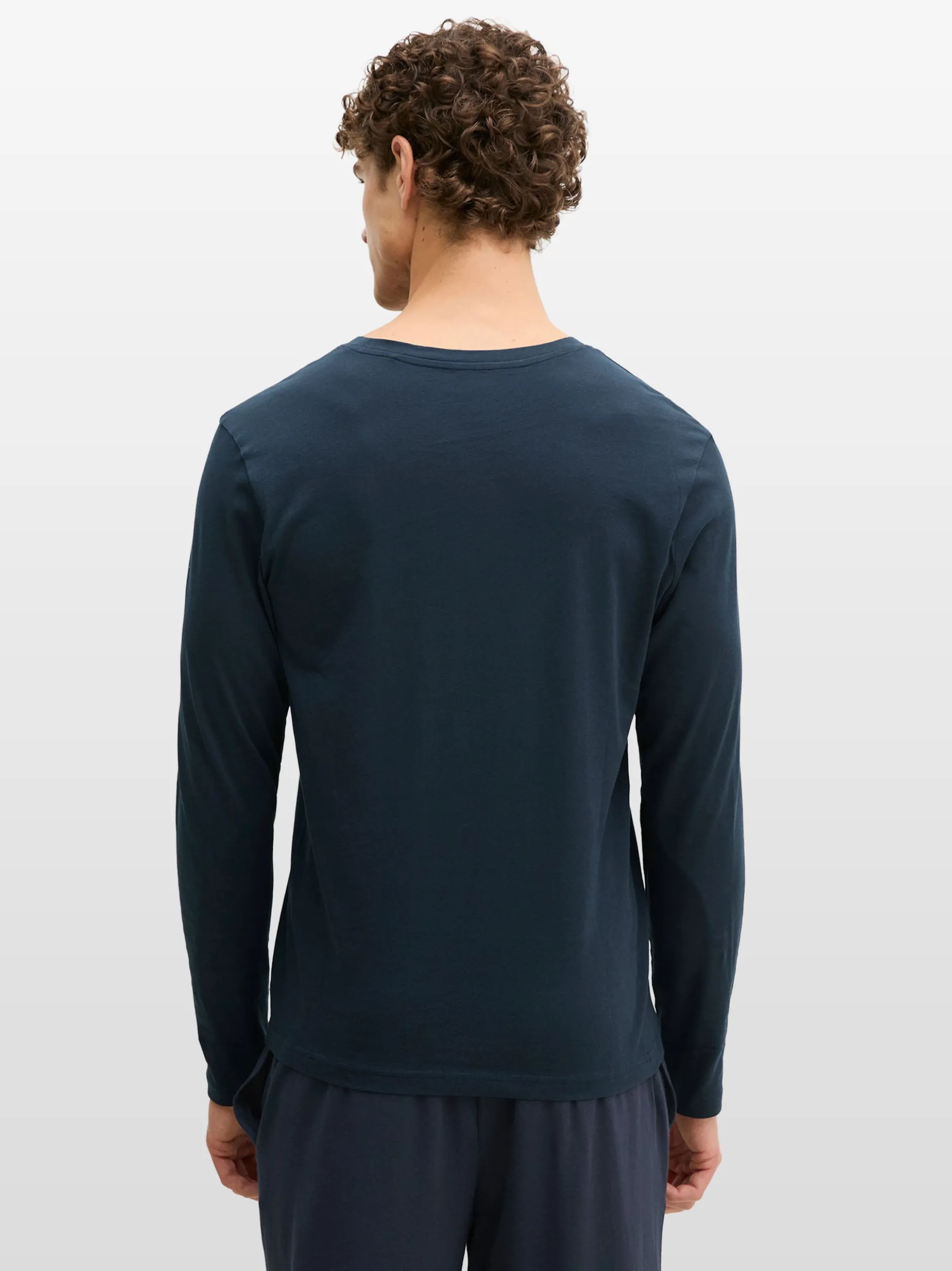 Marc O'Polo Herren Longsleeve - Mix N Match in blau