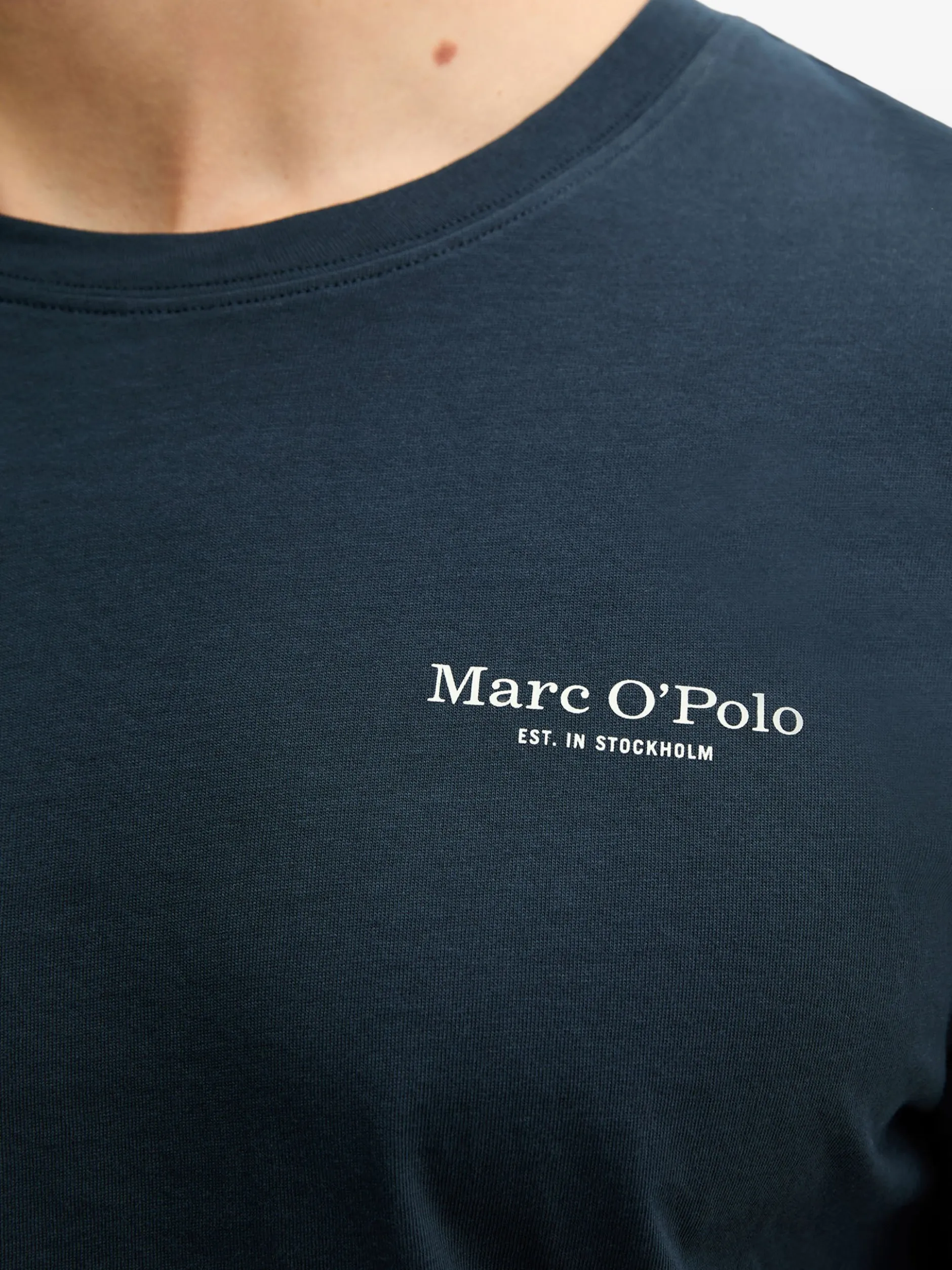 Marc O'Polo Herren Longsleeve - Mix N Match in blau