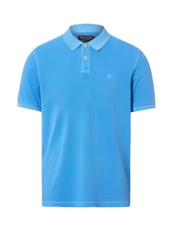 Marc O'Polo Herren Poloshirt in blau - Ärmel: kurzarm