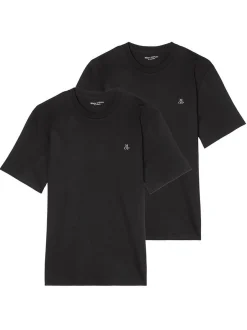 Marc O'Polo Herren T-Shirts im 2er-Pack in schwarz