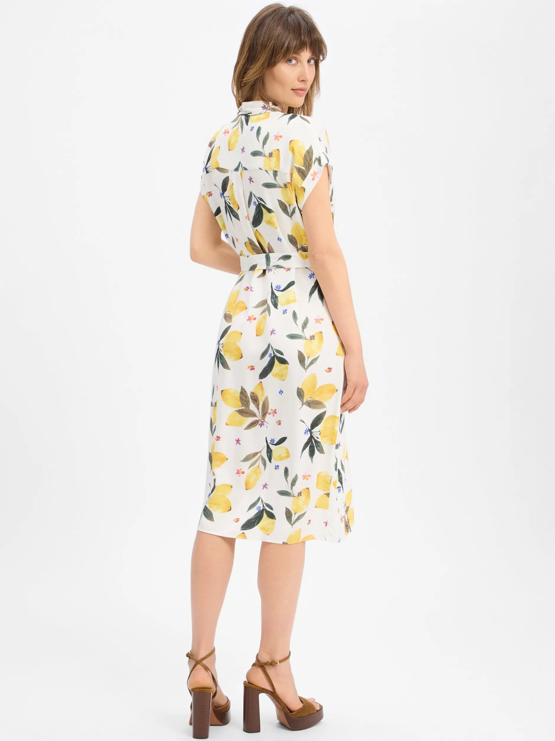 Marie Lund Collection Damen Blusenkleid in ecru gelb