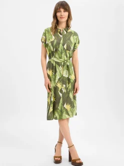 Marie Lund Collection Damen Blusenkleid in erbse ecru